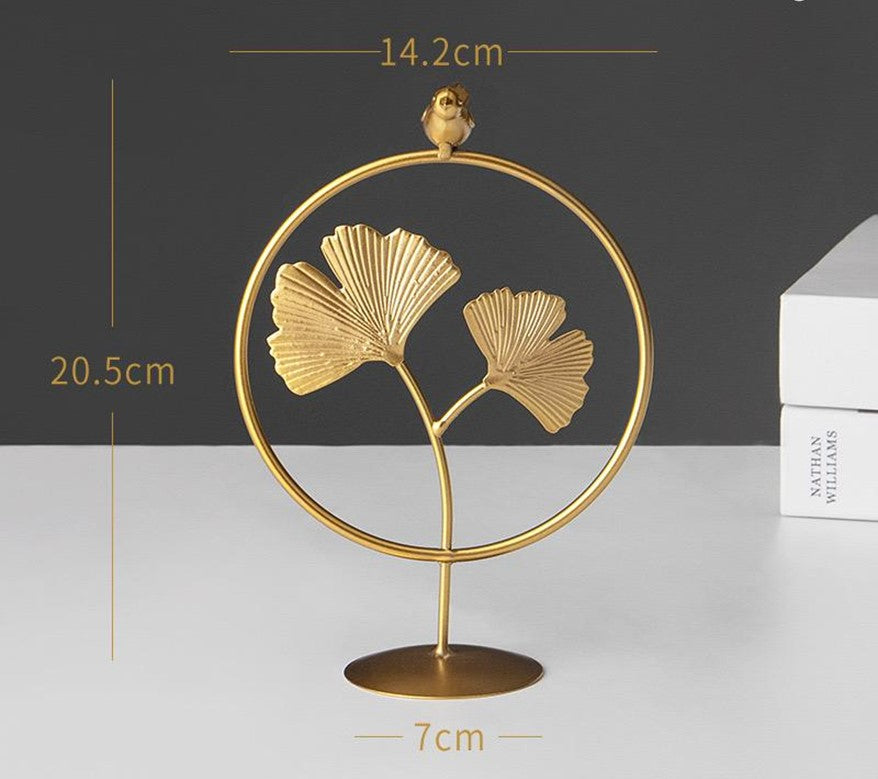 Table - desktop - decor - gold - leaf