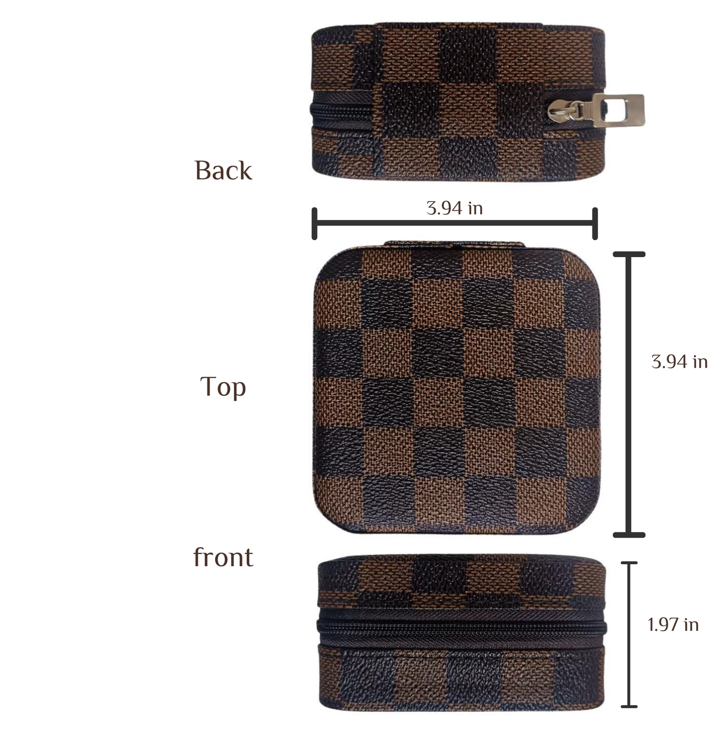 Portable Earrings Necklace Jewelry Box Wholesale Pu Leather Portable Small Jewelry Case