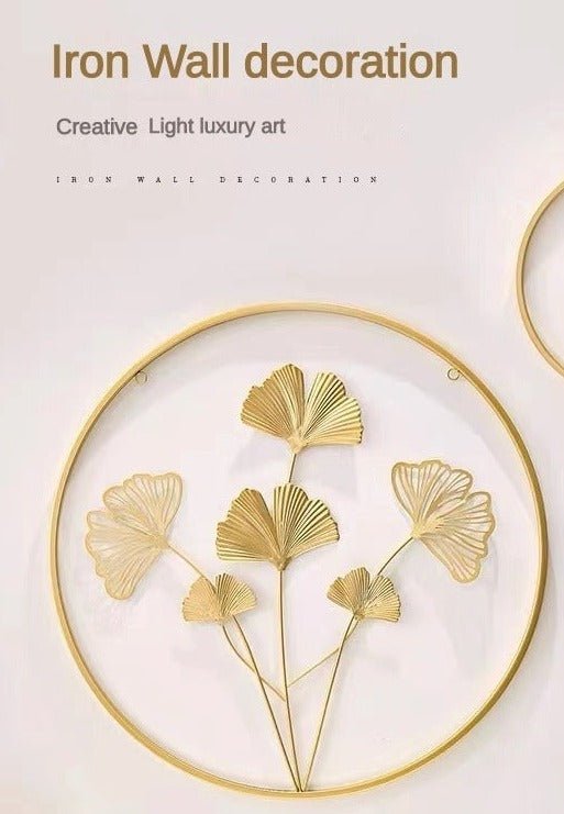Creative and Modern Luxury Nordic Ginkgo Leaf Metal Wall Art - Gold color - Home Decor - e - Stylish