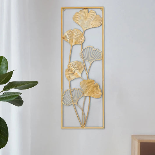 Modern Metal Ginkgo Leaves Wall Decor Home Hangingv