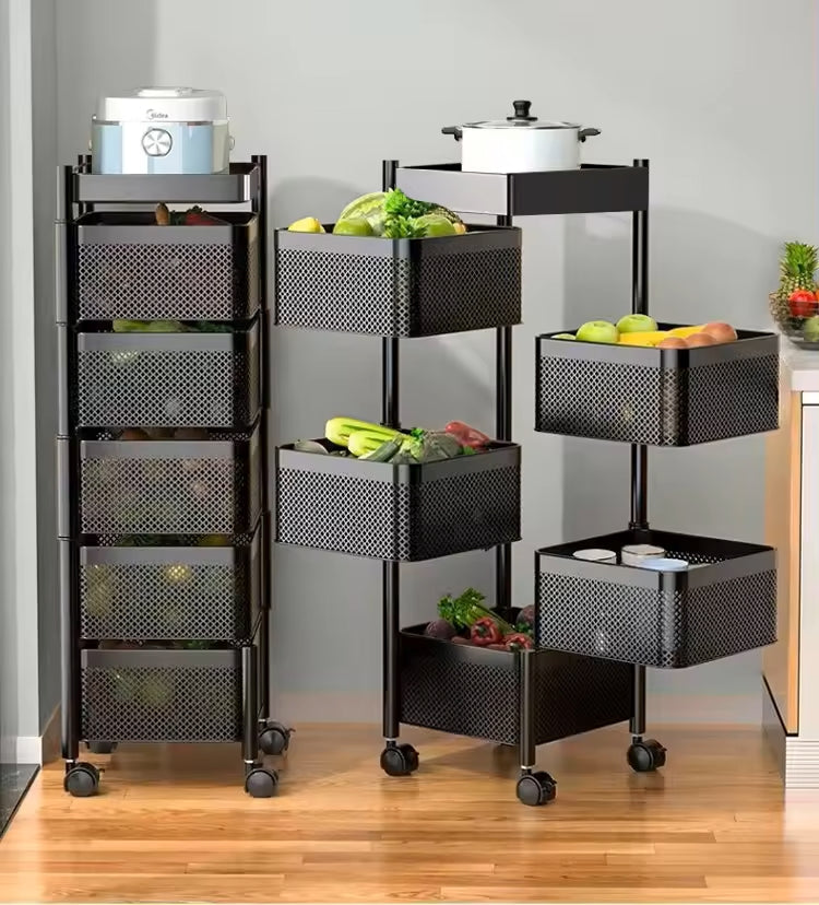 Multi-Layer Kitchen Storage organizer - Square Shelf - Modern rack – e ...