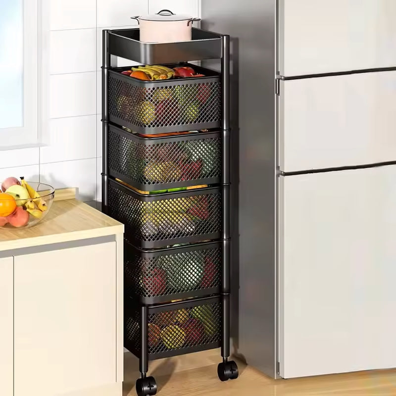 Multi-Layer Kitchen Storage organizer - Square Shelf - Modern rack