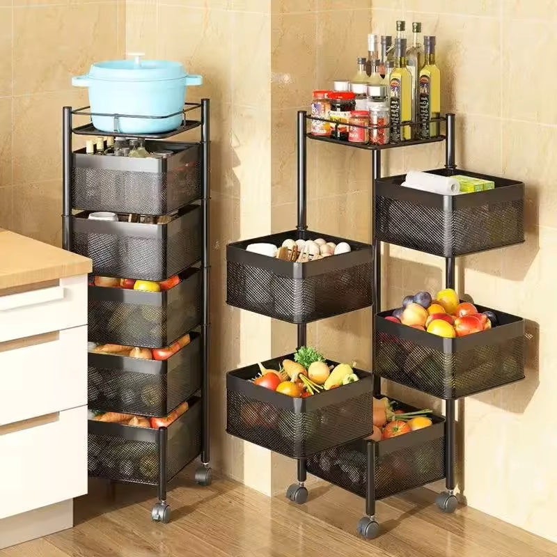 Multi-Layer Kitchen Storage organizer - Square Shelf - Modern rack