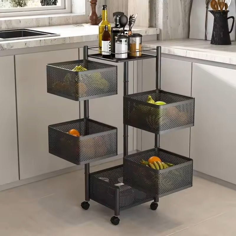 Multi-Layer Kitchen Storage organizer - Square Shelf - Modern rack – e ...