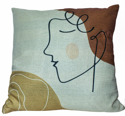 Linen Abstract Lines Pattern Throw Pillows Covers