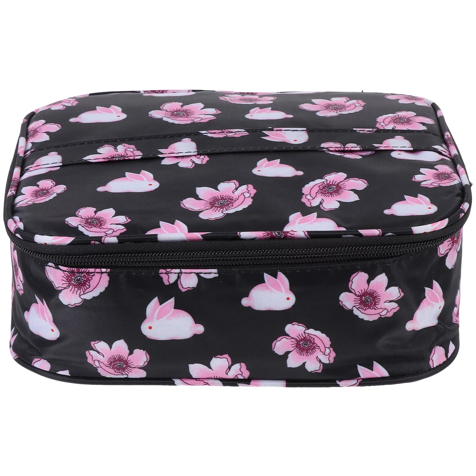 Portable rose Pattern Makeup travel Bag