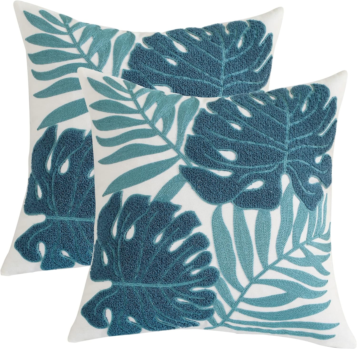 Cushion Pillow Covers Plants - Blue Decorative