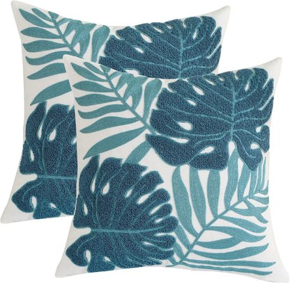 Cushion Pillow Covers Plants - Blue Decorative - Home Decor - e - Stylish