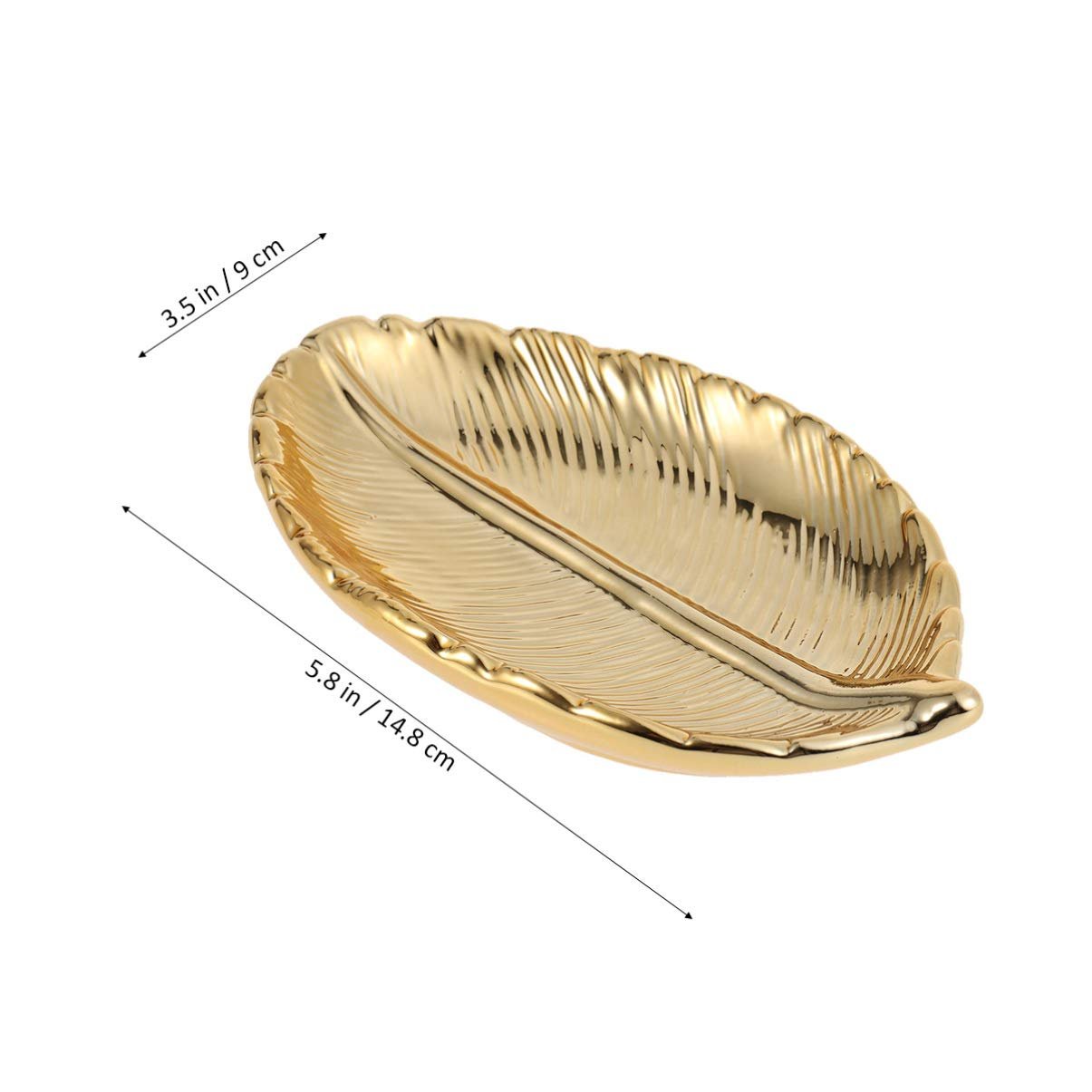 Golden Leaf Ceramic Tray - Gifts and Home decorationaccessories