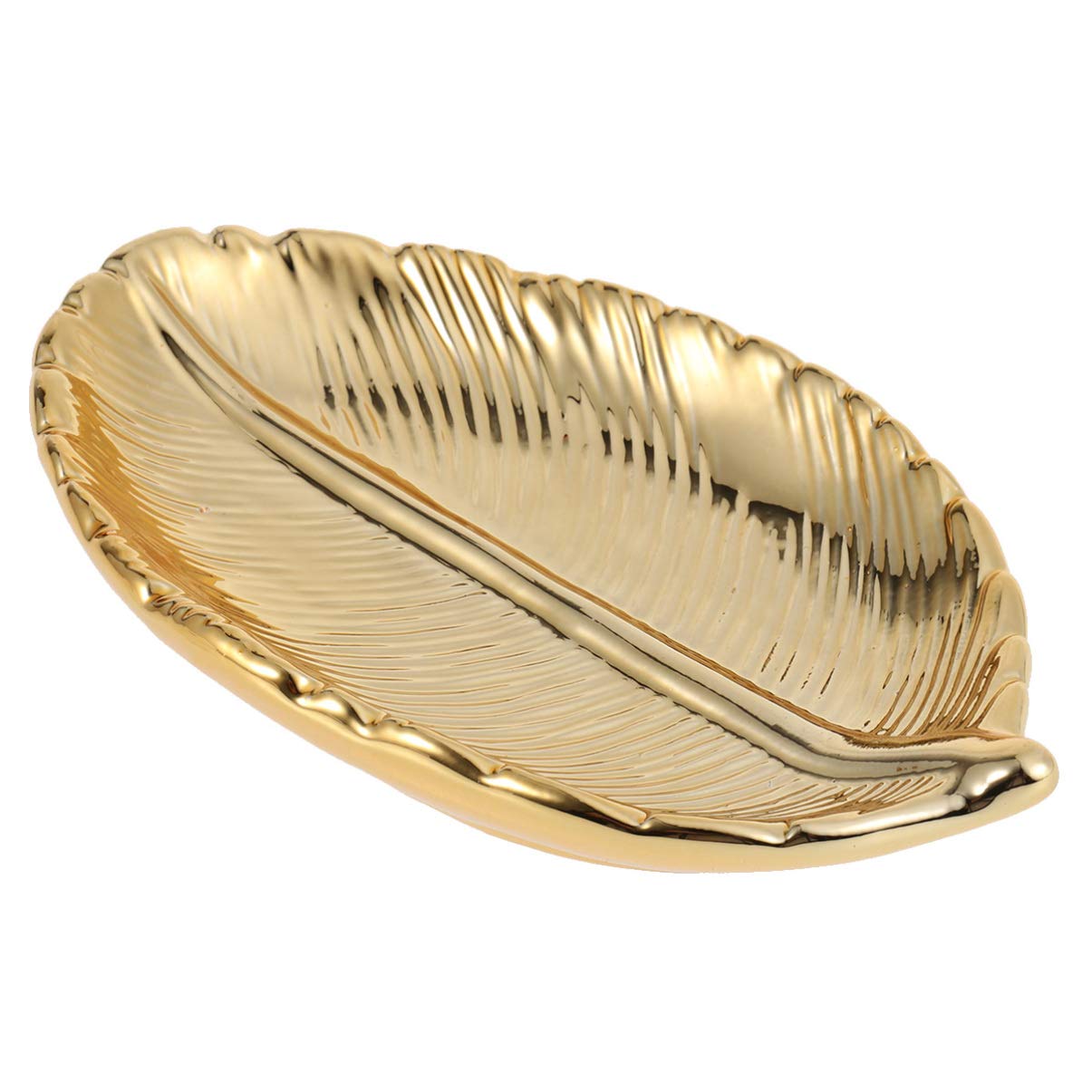 Golden Leaf Ceramic Tray - Gifts and Home decorationaccessories